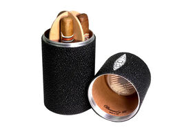Brizard and Co Stingray Cylindrical Desk Humidor Made in USA NIB image 2