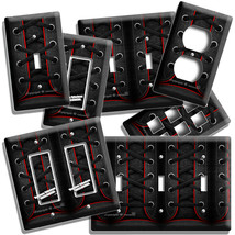 Light Switch Outlet Wall Plate Black Sports Training Lace Up Sneakers Room Decor - £14.08 GBP+