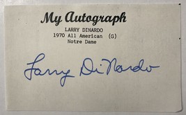 Larry DiNardo Autographed Signed Vintage 3x5 Signature Page - Football G... - $15.00