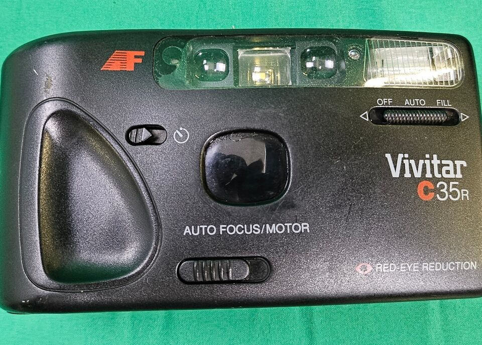 Vivitar C35r AF Red-Eye Reduction Auto Focus Timer 35mm Film Camera Tested Works - £15.16 GBP