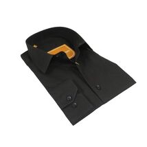 Men 100% Cotton Sport Shirt CIERO MONTERO Turkey Dress/Casual #18047-015 Black image 2