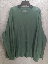 L.L. Bean Men&#39;s Traditional Fit Long Sleeve Shirt Solid Green Sz XL - £14.01 GBP