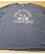 Polo Jeans Co Ralph Lauren T-Shirt 67 Go Team RL Mens Sz XL Gray Short S... - €9,44 EUR