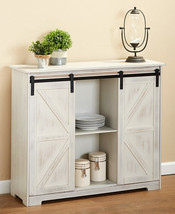 Buffet Cabinet Barn Door Style Country Farmhouse Storage Furniture in 3 COLORS - £135.81 GBP+