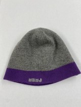 MARC JACOBS Rib Knit Marino Wool Cap Beanie Hat Purple Distressed READ - $13.85