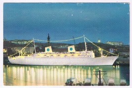 Postcard MS Gripsholm Swedish American Line Gothenburg Direct New York - £3.88 GBP