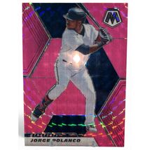 2021 Panini Mosiac Jorge Polanco Pink Fluorescent Mosaic – 07/10 NM/M Ma... - $9.89