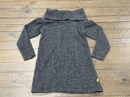 Nui Organics Charcoal Gray Cowl Neck Sweatshirt Dress 3T Kangaroo Pocket - £16.99 GBP