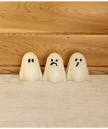 Halloween Ghosts Votives Unused Candles Lot of 3 Decoration - $32.24 CAD