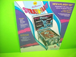 StratoFlite Pinball Flyer Original 1974 Flipper Game Retro Artwork Promo - £35.08 GBP