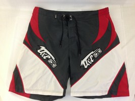 Ocean Earth Men&#39;s Gray Red Removable Mesh Lining Swim Short Trunks Size 2XB - $8.64 CAD