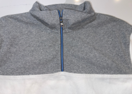 DESIGNER BANANA REPUBLIC LONG SLEEVE WARM 1/4 ZIP PULLOVER WHITE &amp; GRAY ... - $21.13