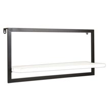 47th &amp; Main Modern Rectangular Floating Wall Shelf, 24&quot; Long, Black/White - £25.44 GBP