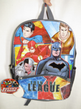 Justice League Backpack, Batman, Superman, Aquaman , Flash, Cyborg , 16”, NWT - £17.22 GBP