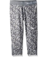 Nike Kids Girls  Pro Allover Print 1 Training Capri Legging, Wolf Grey, ... - $470.22 MXN