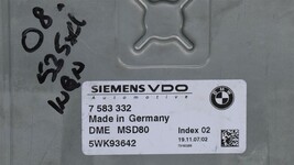 Bmw 135I 335I 535I N54 Engine Control Module Computer Ecu Ecm Pcm 7583332 image 4