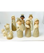 11-Piece Faux Knit Style Holy Family Christmas Nativity Manger Set, 8.5 ... - $77.96