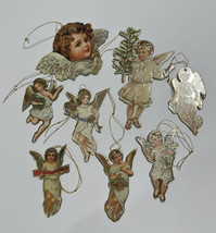 Merrimack Victorian Angels 2 Tree Ornaments Vintage Christmas Set Of 8 1979-1984 - £10.91 GBP