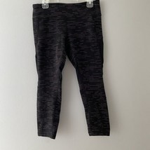 Zella Black &amp; Pink Stripe Leggings Mesh Inset Sz S Compression Cloth Fabric - £10.23 GBP