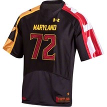 Under Armour Maryland Terrapins Black Alternate #72 Men XL Football Jers... - $73.42