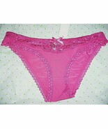 Hers By Herman Microfiber &amp; Lace Bikini Panties MEDIUM Solid Pink 1 Pair... - $204.76 MXN