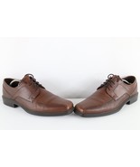 Ecco Mens EU 44 US 10 10.5 Perforated Leather Square Toe Oxford Dress Shoes - $89.05