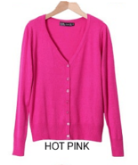 Color: Hot Pink,Size: 4X Large - Cuddle Cardigans Long Sleeves Button Do... - $61.98 CAD