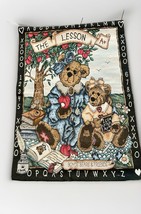 Boyds Bears &amp; Friends Tapestry THE LESSON Wall Hanging Teacher Classroom School - $23.38