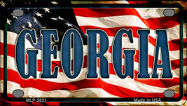 Georgia US Flag Novelty Mini Metal License Plate Tag - $14.95