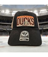 Men&#39;s &#39;47  Black Anaheim Ducks Patch Clean Up Adjustable Hat Cap Black O... - $24.74