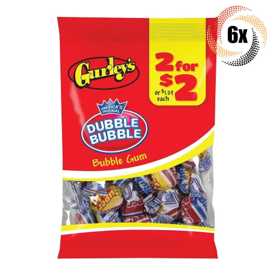 6x Bags Gurley's Dubble Bubble Original Bubble Gum Candy | 2.5oz | Fast Shipping - $18.30