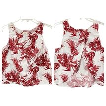 NEW a.n.a A New Approach XS Floral PINEAPPLE Tank White Red FLORAL Cotton - $12.61