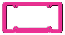 Pink Solid Novelty Metal License Plate Frame LPF-003 - $18.95