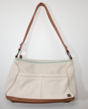 The Sak Leather Hobo Handbag Ivory Iris Shoulder Strap 12.5x7.5&quot; Zip Top... - £21.99 GBP