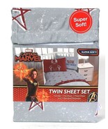 One Jay Franco &amp; Sons Captain Marvel Super Soft 100% Polyester Twin Shee... - $43.75 CAD