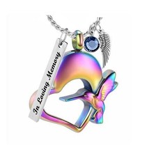 Rainbow Hummingbird Ash Urn - Love Charms™ Option - £23.68 GBP