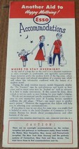 Esso - Aid to Happy Motoring - 1954 Accomodations Pamphlet - VGC - COLLE... - $5.93
