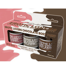 Erotic Chocolate Body Paints White/Milk Chocolate&amp;Strawberry (3 Pack) - £22.33 GBP