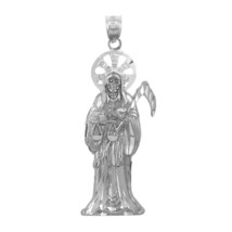 925 Sterling Silver Santa Muerte Midsize Pendant - £19.63 GBP