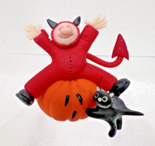 Devil Man JOL Black Cat Halloween ELAYNE WATRUS SCULPTURE Coynes &amp; Compa... - $24.26