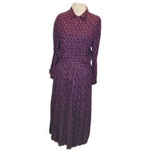 Retro 90s Modest Purple Floral Longsleeve Maxi Dress Long S/M Cottage Core - $48.21