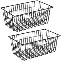 Sanno Freezer Baskets Farmhouse Wire Metal Baskets Wire Organizer Storage Bins - £25.05 GBP