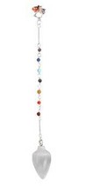 Selenite 7 Chakra pendulum - $23.95