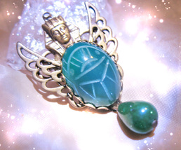 HAUNTED NECKLACE PHARAOHS LIGHT ELIMINATE ALL LOSS BAD LUCK HIGHEST LIGHT MAGICK image 2