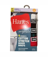 Hanes Original 4-Pair Womens Boxer Brief Panties Cotton Blend Stretch L/7 - $447.97 MXN