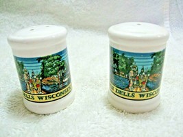 Vintage Collectible WISCONSIN DELLS Ceramic Salt&amp;Pepper Shaker Set-Made ... - £23.55 GBP