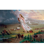 American Progress John Gast Manifest Destiny West Expansion Painting Art... - $26.99+