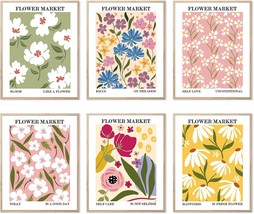 Hoozgee Flower Market Wall Art Prints Colorful Floral, 8&quot;X10&quot; Unframed - $38.98