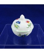Jewelry Ring Trinket Porcelain Covered Floral Dish Heinrich Germany 2&quot; Dia - $32.66