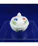 Jewelry Ring Trinket Porcelain Covered Floral Dish Heinrich Germany 2&quot; Dia  - £25.53 GBP